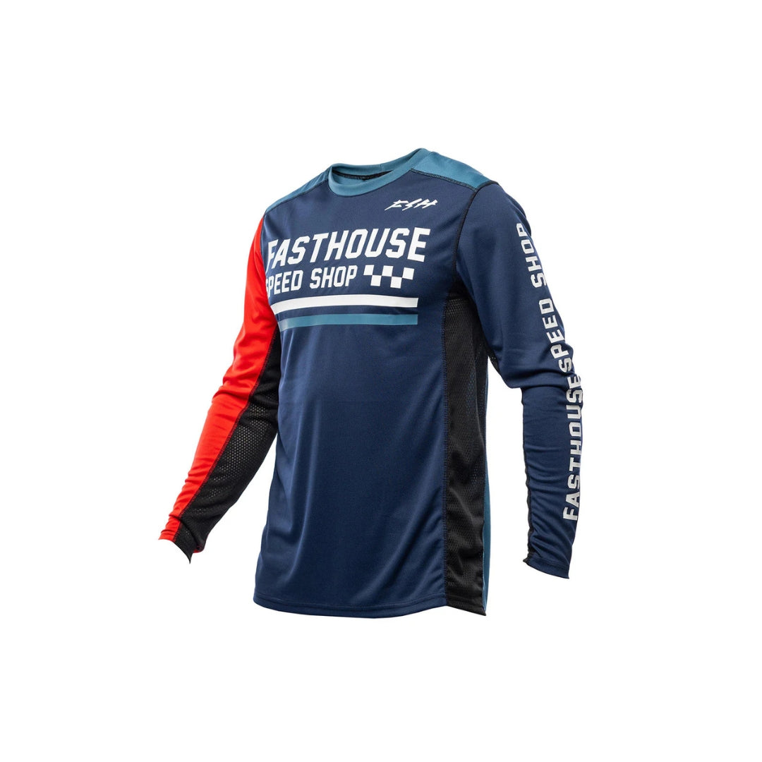 Youth Grindhouse Hudson LS Jersey Blue/Red