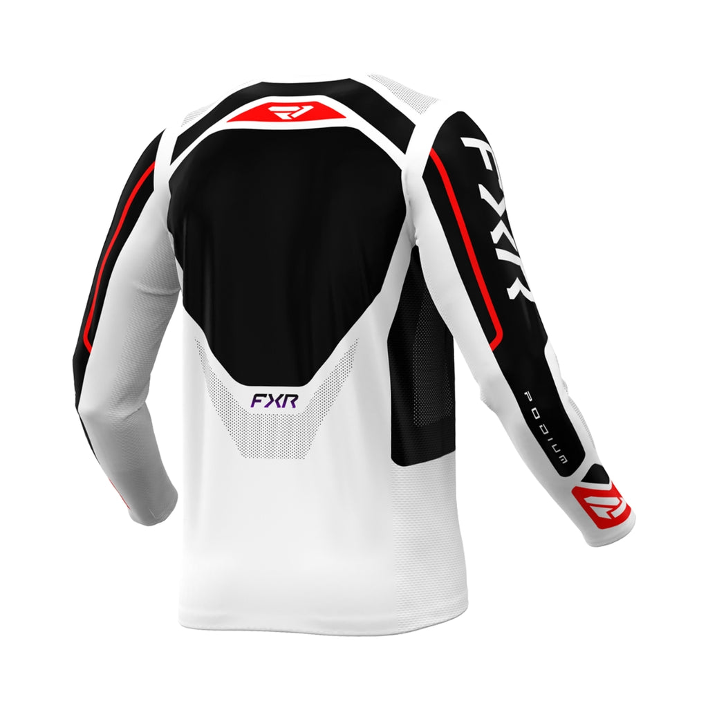 PODIUM RELAY MX JERSEY 26, WHITE/BLACK/RED