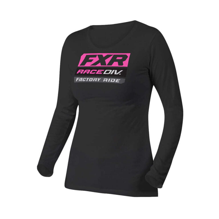 W Race Division Tech Longsleeve 21-Black/Elec Pink