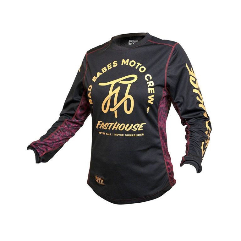 MX Women Golden Script Jersey Black, Maroon