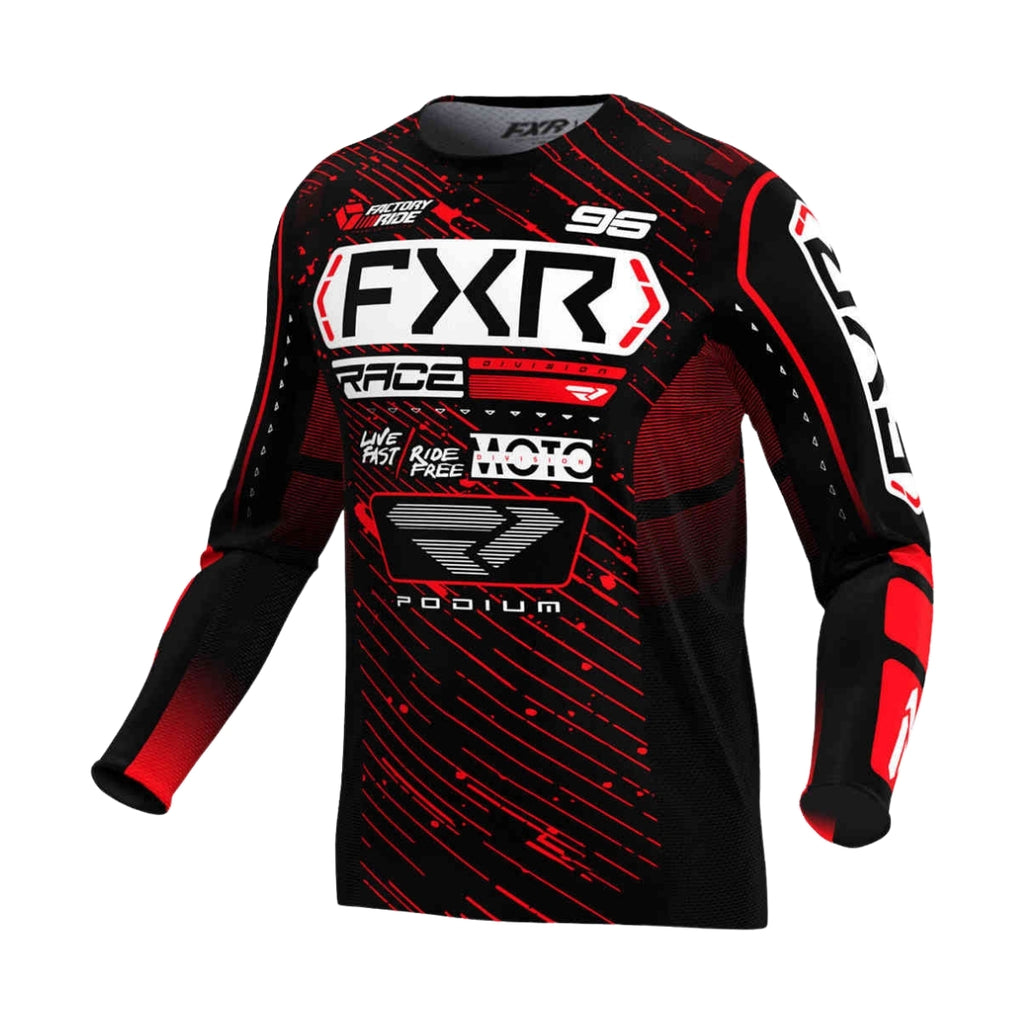 Podium MX Jersey 25 – Black Red