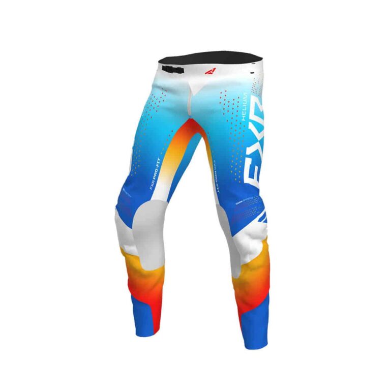 Yth Pro Stretch MX Pant, Blue/Tangerine