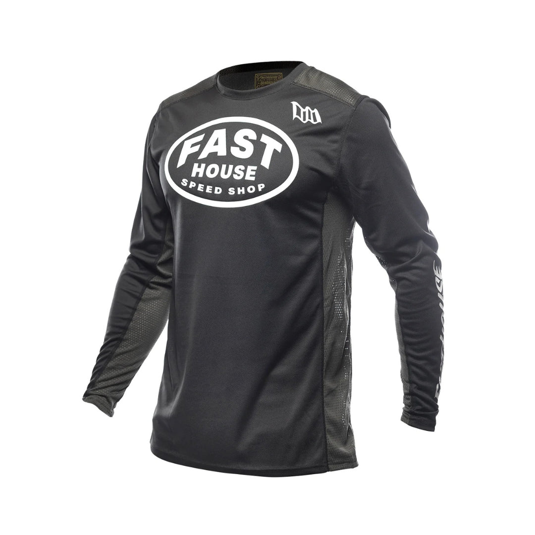 Grindhouse Air-Cooled Ramble  LS Jersey, Black/Gray